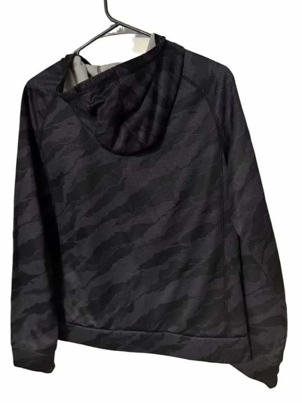 Adidas Boy's Black Camo Allover Print Pullover Hoodie Size L (14/16)